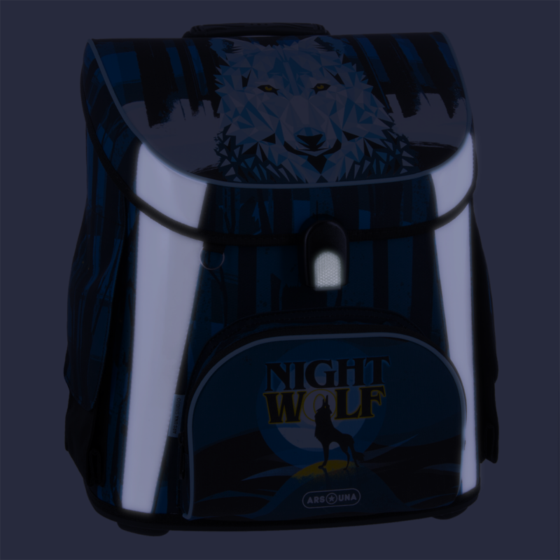 Ars Una Nightwolf kompakt easy mágneszáras iskolatáska