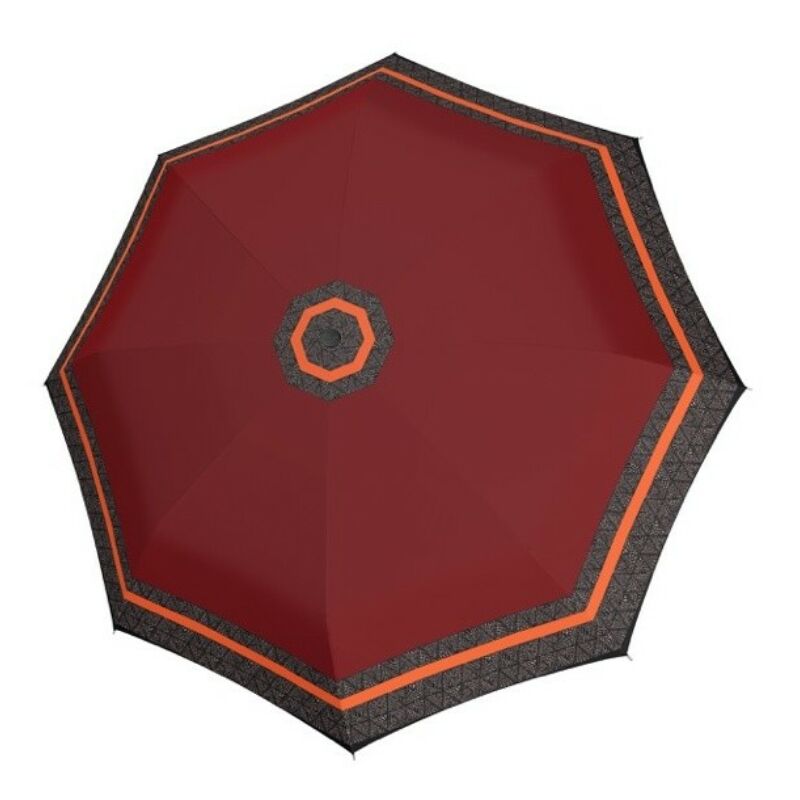 DOPPLER Fiber Style félautomata női esernyő, bordó-mintás