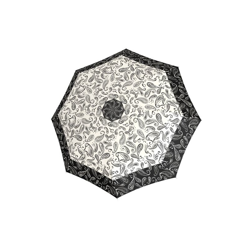 DOPPLER Fiber Magic Black & White automata női esernyő, fehér, fekete mintával