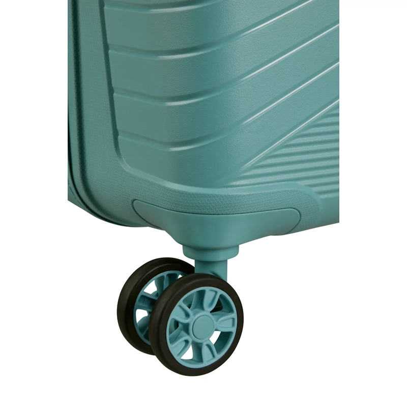 American Tourister AIRCONIC 4-kerekes keményfedeles kabinbőrönd 55x40x20cm, piszkos türkiz