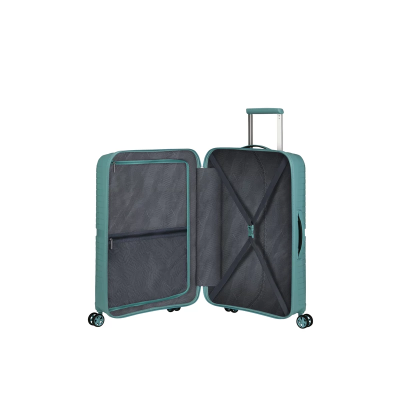 American Tourister AIRCONIC 4-kerekes keményfedeles bőrönd 67 x 44 x 26 cm, piszkos türkiz