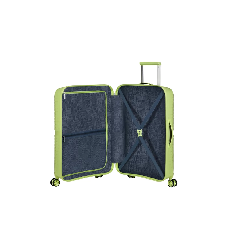 American Tourister AIRCONIC 4-kerekes keményfedeles bőrönd 67 x 44 x 26 cm, sárgás zöld