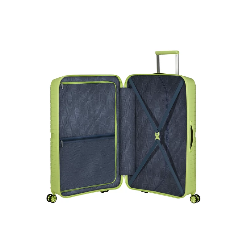 American Tourister AIRCONIC 4-kerekes keményfedeles bőrönd 77 x 49 x 31 cm, sárgás zöld