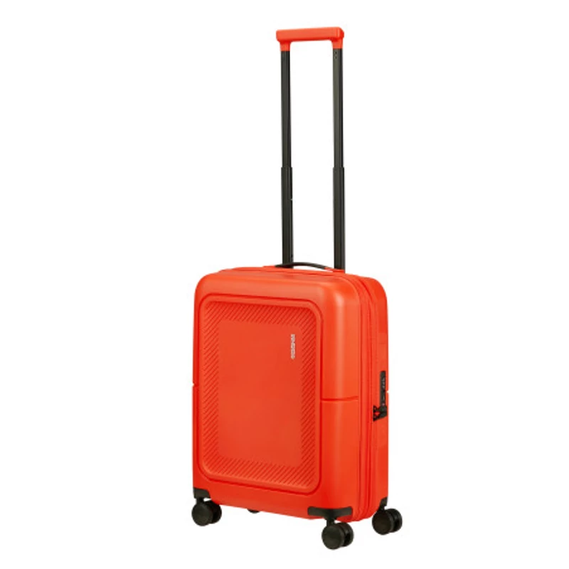 American Tourister Dashpop 4-kerekes keményfedeles bővíthető kabin bőrönd 55x40x20/23 cm, narancsvörös