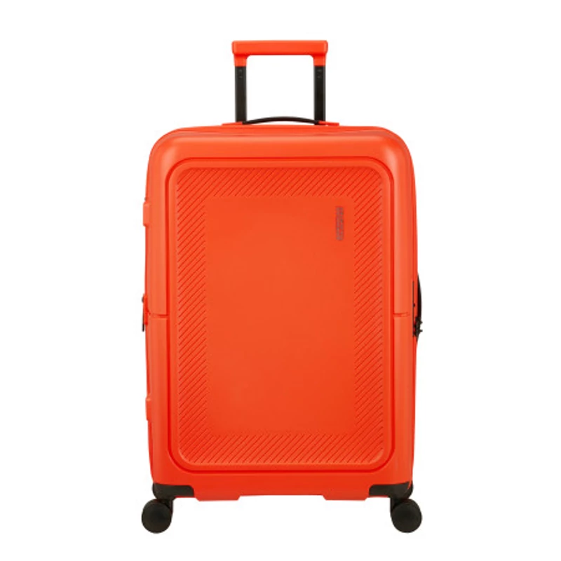 American Tourister Dashpop 4-kerekes keményfedeles bővíthető bőrönd 67 x 45 x 28/32 cm, narancsvörös