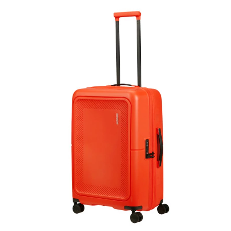 American Tourister Dashpop 4-kerekes keményfedeles bővíthető bőrönd 67 x 45 x 28/32 cm, narancsvörös
