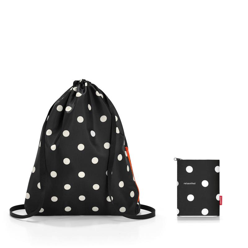 Reisenthel mini maxi sacpack hátizsák, fekete-fehér pötty