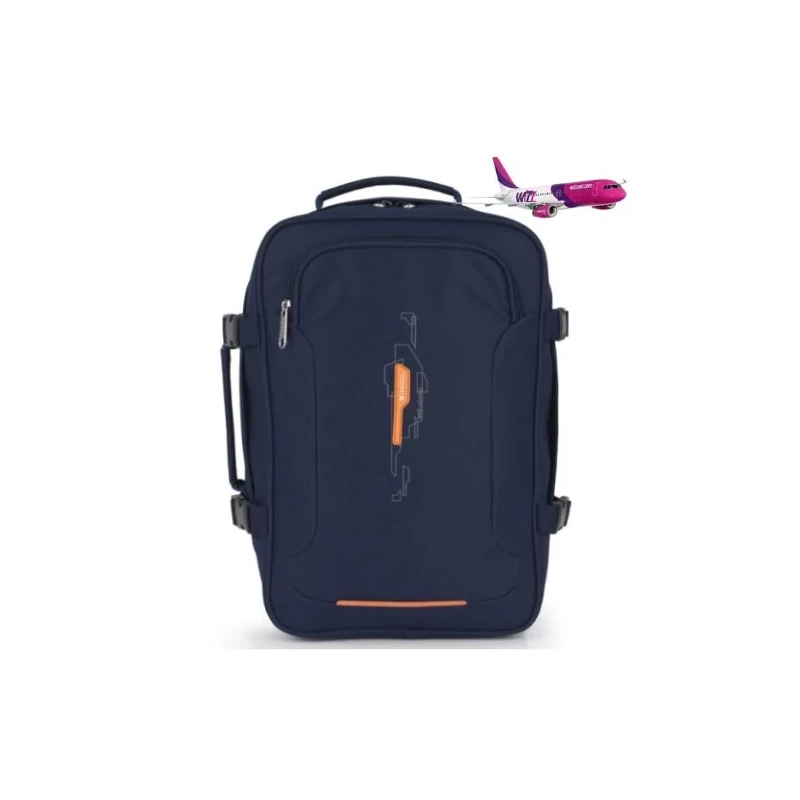 Gabol WizzAir-méretű kabinhátizsák / laptop hátizsák, sötétkék