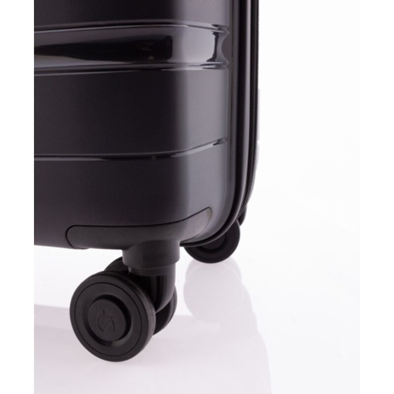 Gladiator BOXING 4-kerekes keményfedeles bővíthető kabinbőrönd  55x40x20/24, fekete
