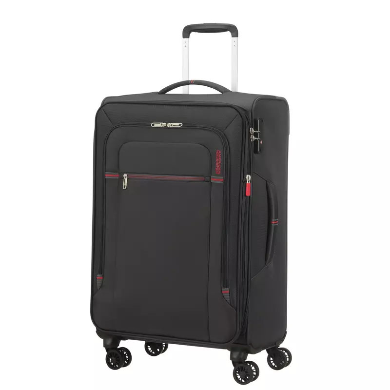 American Tourister CROSSTRACK 4-kerekes bővíthető bőrönd 68x42x28/30cm, szürke