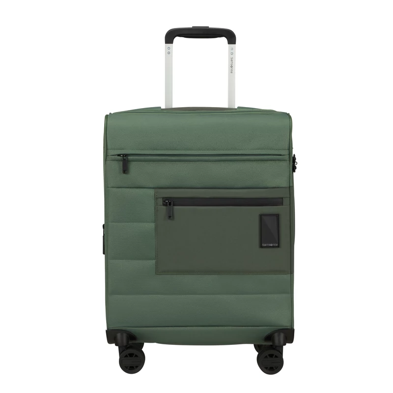Samsonite Vaycay spinner 4-kerekes bővíthető kabin bőrönd 55 x 40 x 23/26 cm, khaki