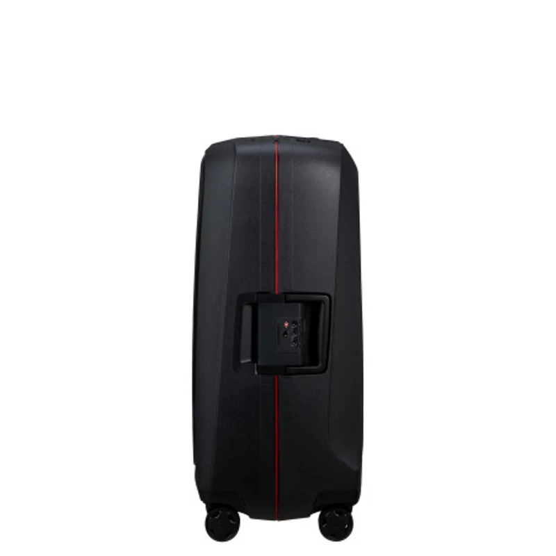Samsonite Essens spinner 4-kerekes keményfedeles bőrönd 69 x 49 x 30 cm, fekete-piros