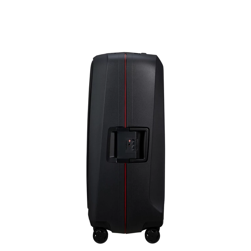 Samsonite Essens spinner 4-kerekes keményfedeles bőrönd 75 x 52 x 33 cm, fekete-piros