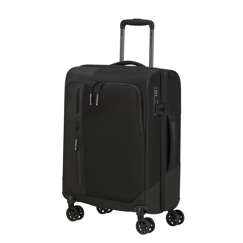 Samsonite Biz2Go TRVL spinner 4-kerekes bővíthető kabin bőrönd 55 x 40 x 20/23 cm, fekete
