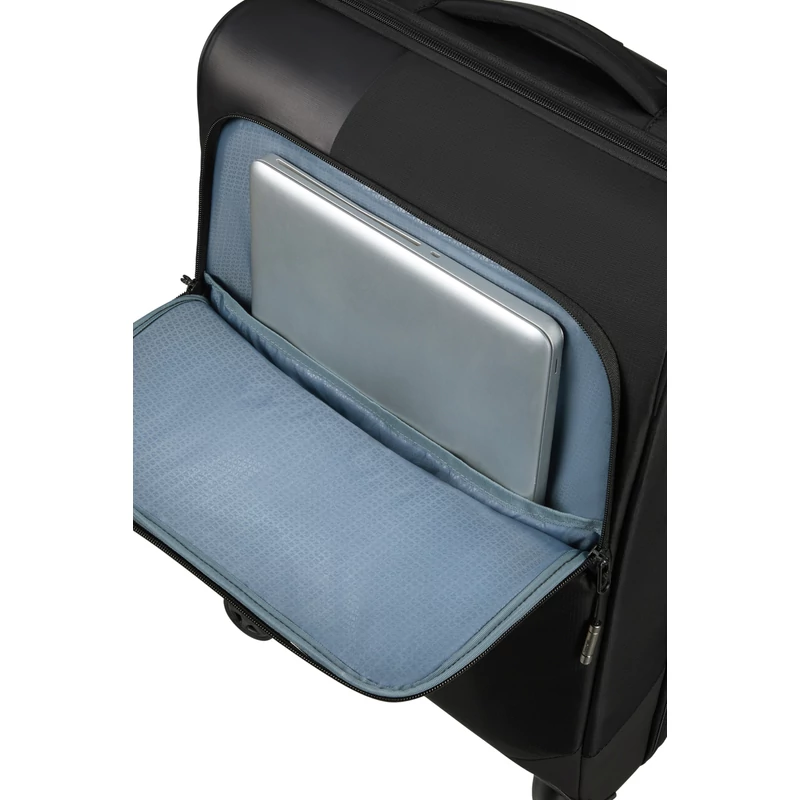 Samsonite Biz2Go TRVL spinner 4-kerekes bővíthető kabin bőrönd 55 x 40 x 20/23 cm, fekete