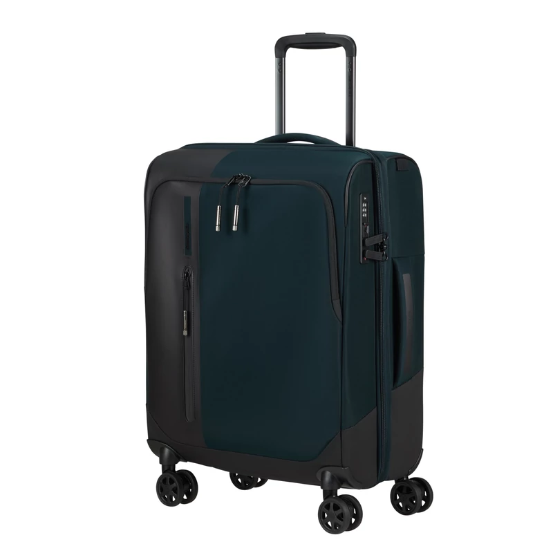 Samsonite Biz2Go TRVL spinner 4-kerekes bővíthető kabin bőrönd 55 x 40 x 20/23 cm, sötétkék