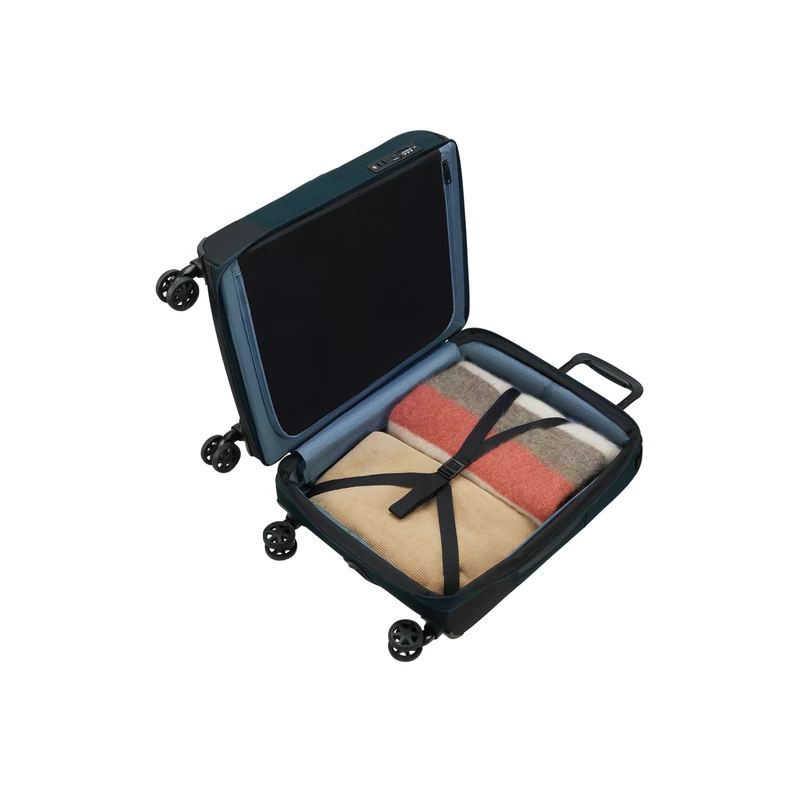 Samsonite Biz2Go TRVL spinner 4-kerekes bővíthető kabin bőrönd 55 x 40 x 20/23 cm, sötétkék