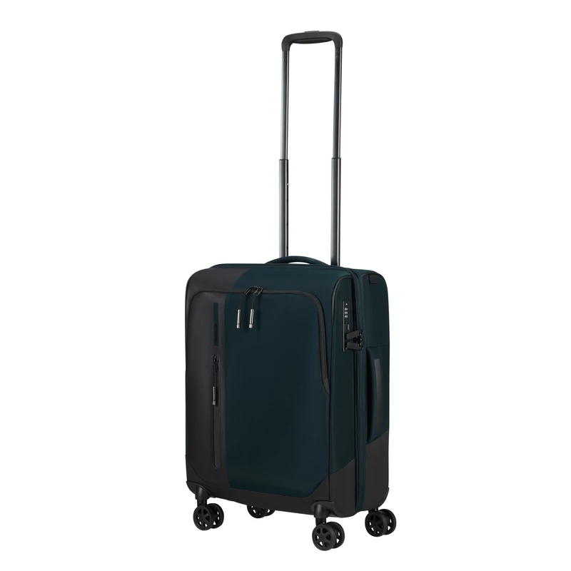 Samsonite Biz2Go TRVL spinner 4-kerekes bővíthető kabin bőrönd 55 x 40 x 20/23 cm, sötétkék
