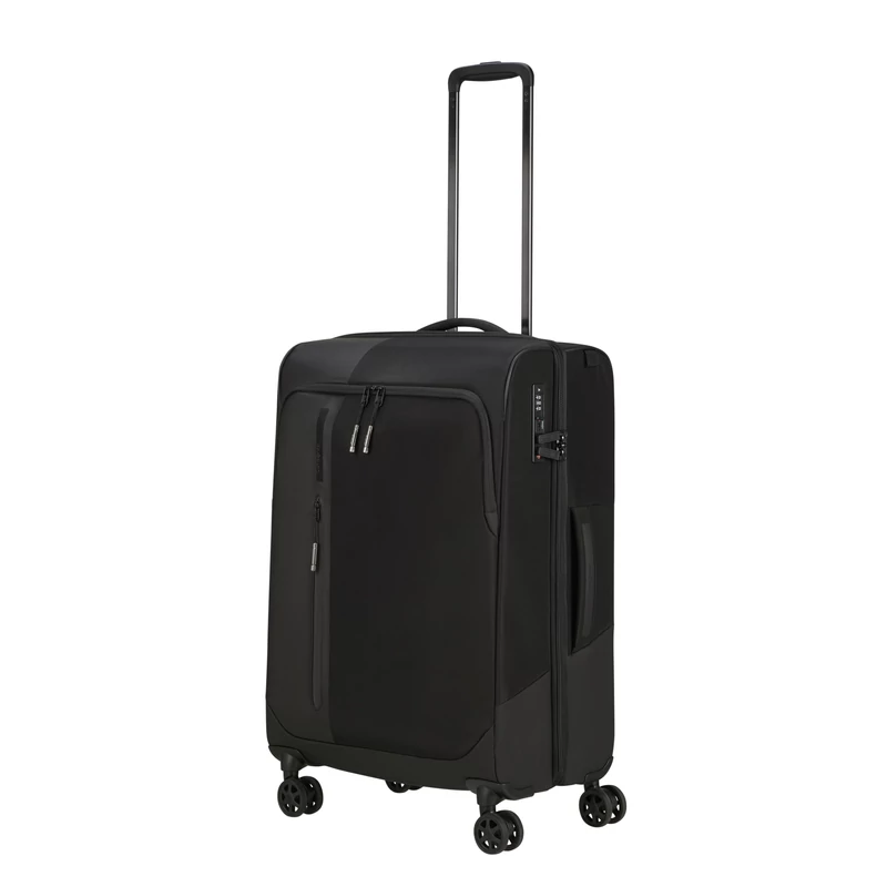 Samsonite Biz2Go TRVL spinner 4-kerekes bővíthető bőrönd 66 x 43 x 25/28 cm, fekete