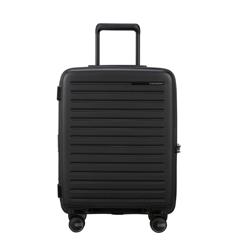 Samsonite Restackd spinner 4-kerekes keményfedeles bővíthető kabin bőrönd 55 x 40 x 20/23 cm, fekete