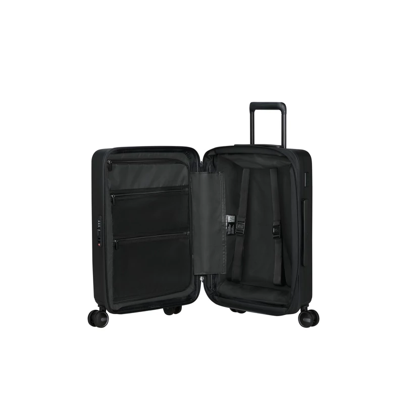 Samsonite Restackd spinner 4-kerekes keményfedeles bővíthető kabin bőrönd 55 x 40 x 20/23 cm, fekete