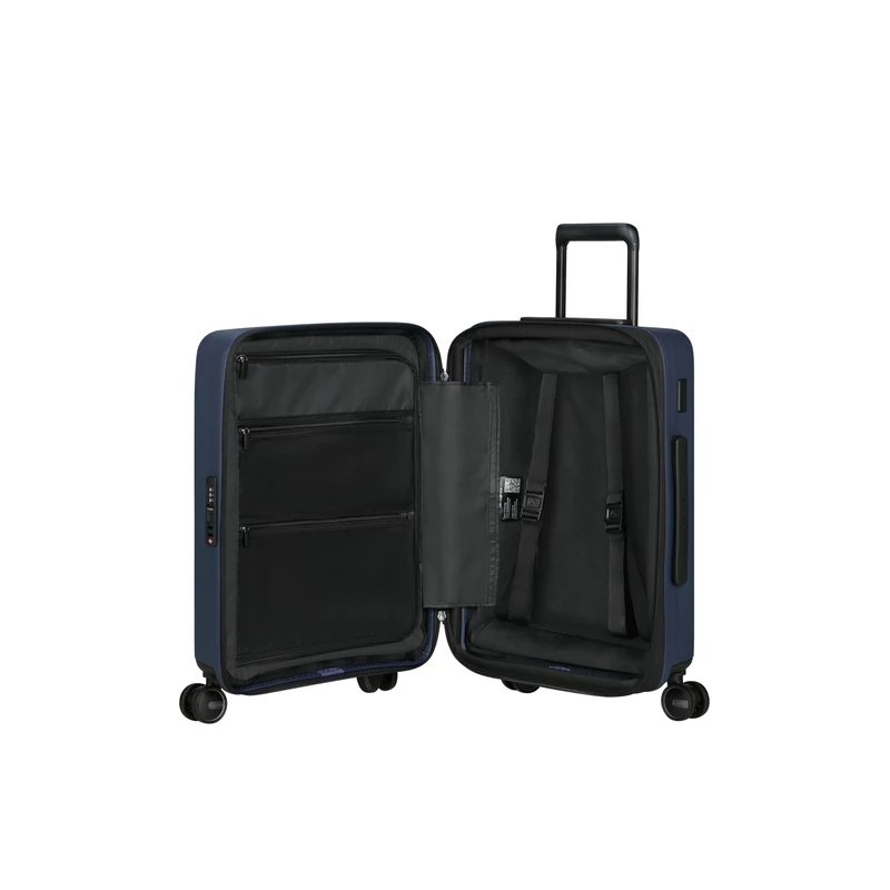 Samsonite Restackd spinner 4-kerekes keményfedeles bővíthető kabin bőrönd 55 x 40 x 20/23 cm, sötétkék