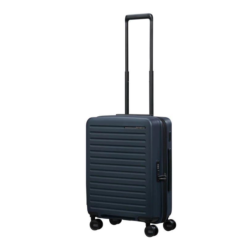 Samsonite Restackd spinner 4-kerekes keményfedeles bővíthető kabin bőrönd 55 x 40 x 20/23 cm, sötétkék