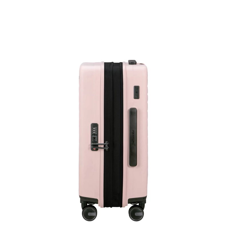 Samsonite Restackd spinner 4-kerekes keményfedeles bővíthető kabin bőrönd 55 x 40 x 20/23 cm, halvány rózsaszín