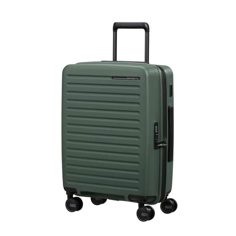 Samsonite Restackd spinner 4-kerekes keményfedeles bővíthető kabin bőrönd 55 x 40 x 20/23 cm, khaki