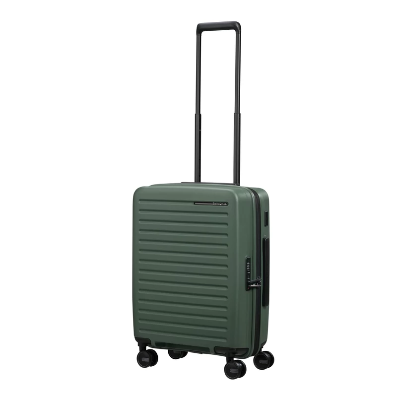 Samsonite Restackd spinner 4-kerekes keményfedeles bővíthető kabin bőrönd 55 x 40 x 20/23 cm, khaki