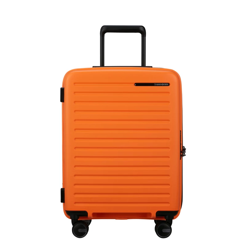 Samsonite Restackd spinner 4-kerekes keményfedeles bővíthető kabin bőrönd 55 x 40 x 20/23 cm, narancssárga