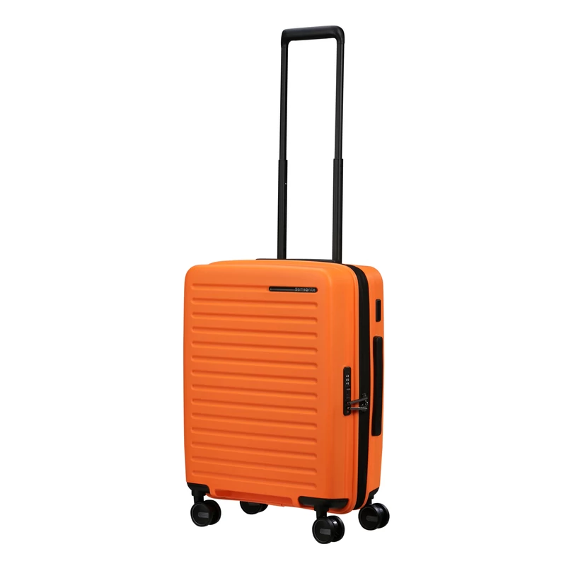 Samsonite Restackd spinner 4-kerekes keményfedeles bővíthető kabin bőrönd 55 x 40 x 20/23 cm, narancssárga