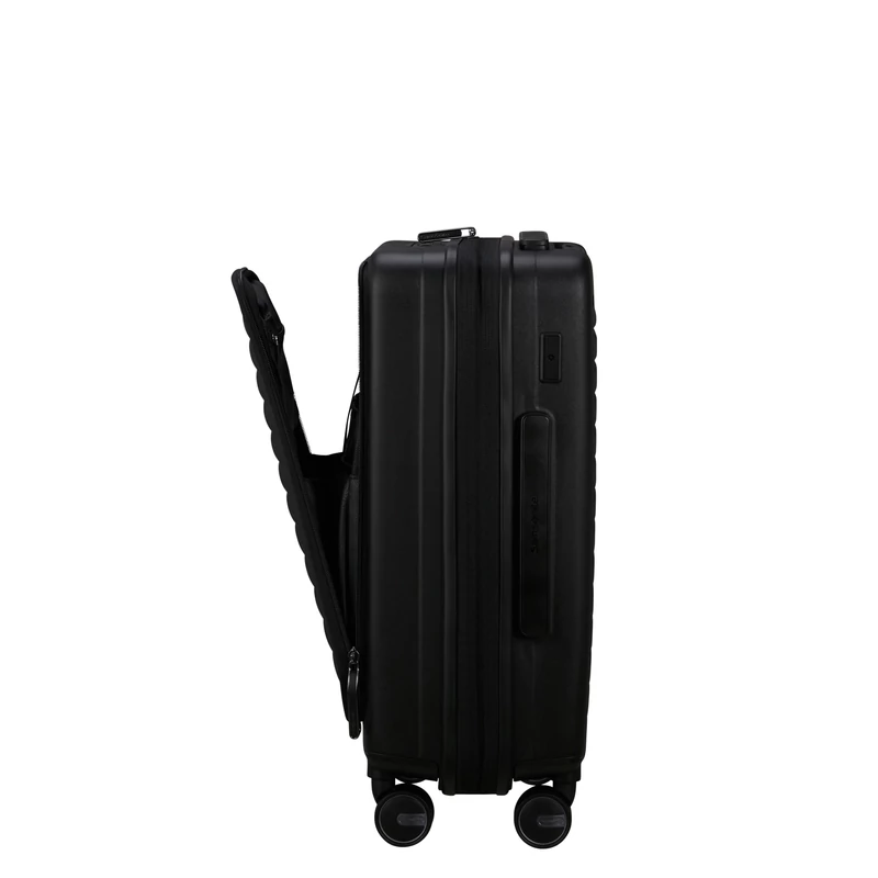 Samsonite Restackd spinner 4-kerekes keményfedeles bővíthető kabin bőrönd 55 x 40 x 23/26 cm, fekete