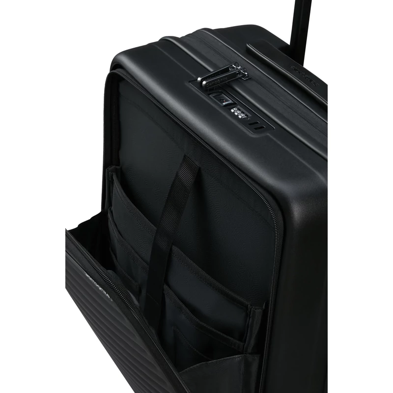 Samsonite Restackd spinner 4-kerekes keményfedeles bővíthető kabin bőrönd 55 x 40 x 23/26 cm, fekete