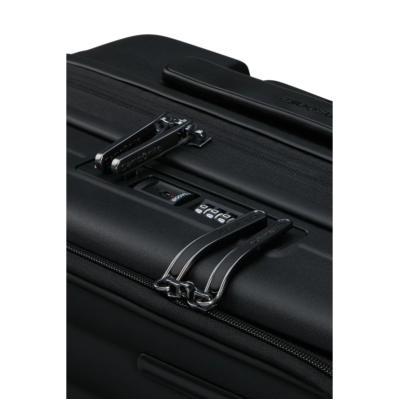 Samsonite Restackd spinner 4-kerekes keményfedeles bővíthető kabin bőrönd 55 x 40 x 23/26 cm, fekete