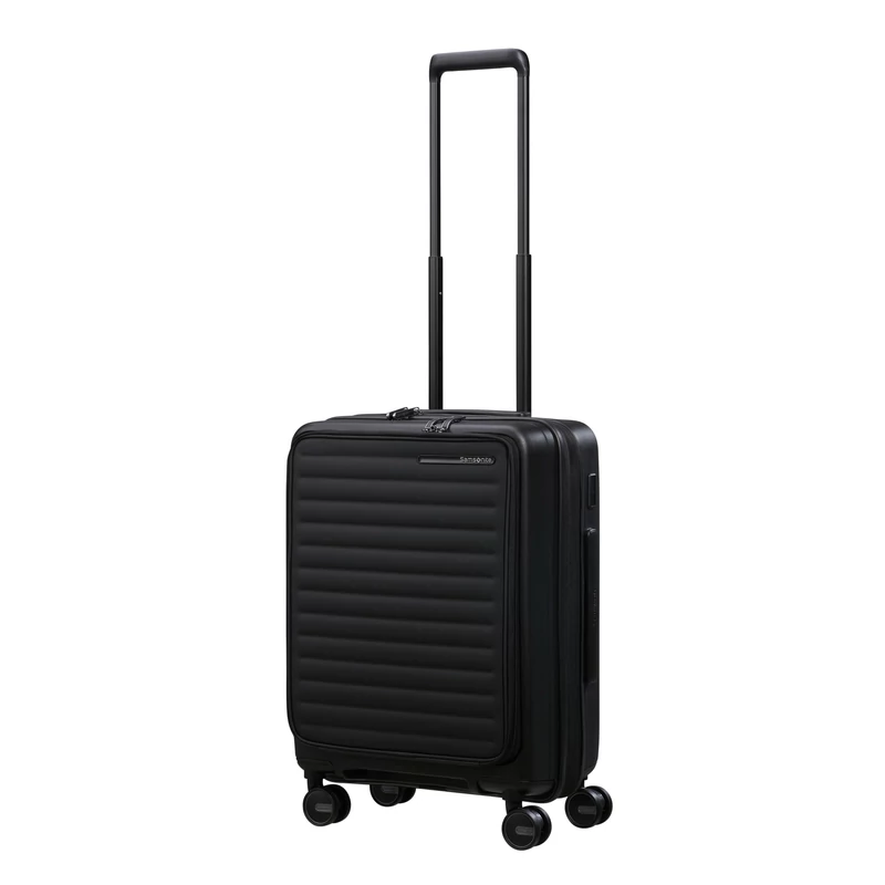 Samsonite Restackd spinner 4-kerekes keményfedeles bővíthető kabin bőrönd 55 x 40 x 23/26 cm, fekete