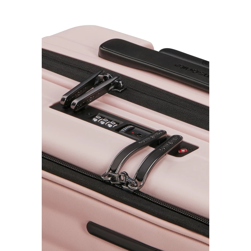 Samsonite Restackd spinner 4-kerekes keményfedeles bővíthető kabin bőrönd 55 x 40 x 23/26 cm, halvány rózsaszín