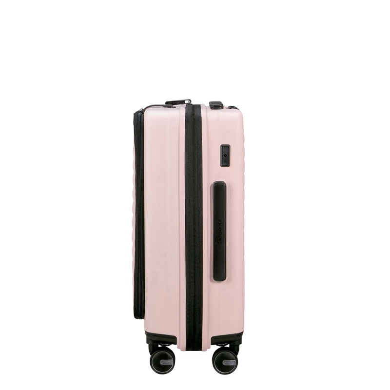 Samsonite Restackd spinner 4-kerekes keményfedeles bővíthető kabin bőrönd 55 x 40 x 23/26 cm, halvány rózsaszín