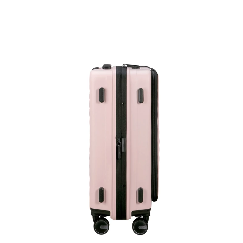 Samsonite Restackd spinner 4-kerekes keményfedeles bővíthető kabin bőrönd 55 x 40 x 23/26 cm, halvány rózsaszín