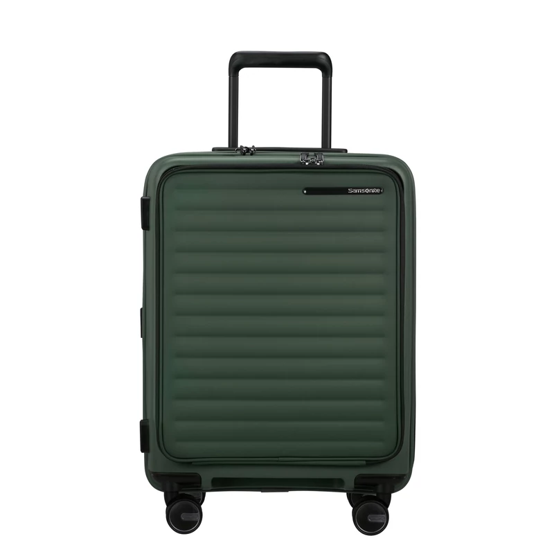 Samsonite Restackd spinner 4-kerekes keményfedeles bővíthető kabin bőrönd 55 x 40 x 23/26 cm, khaki