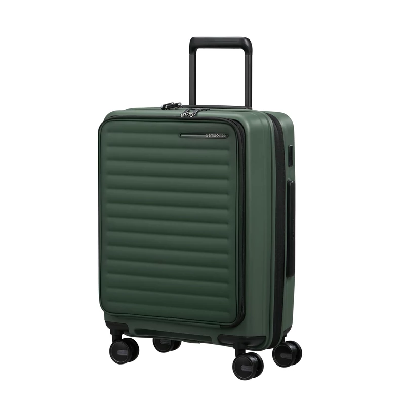 Samsonite Restackd spinner 4-kerekes keményfedeles bővíthető kabin bőrönd 55 x 40 x 23/26 cm, khaki