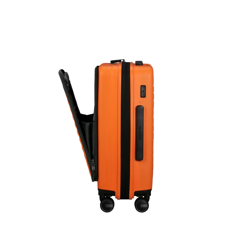 Samsonite Restackd spinner 4-kerekes keményfedeles bővíthető kabin bőrönd 55 x 40 x 23/26 cm, narancs