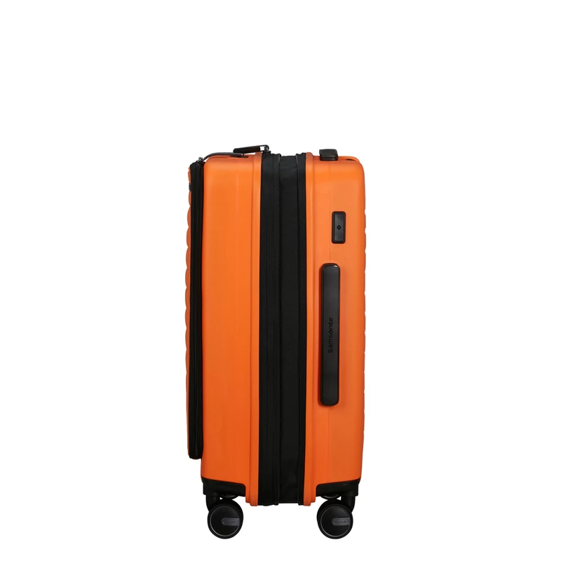 Samsonite Restackd spinner 4-kerekes keményfedeles bővíthető kabin bőrönd 55 x 40 x 23/26 cm, narancs