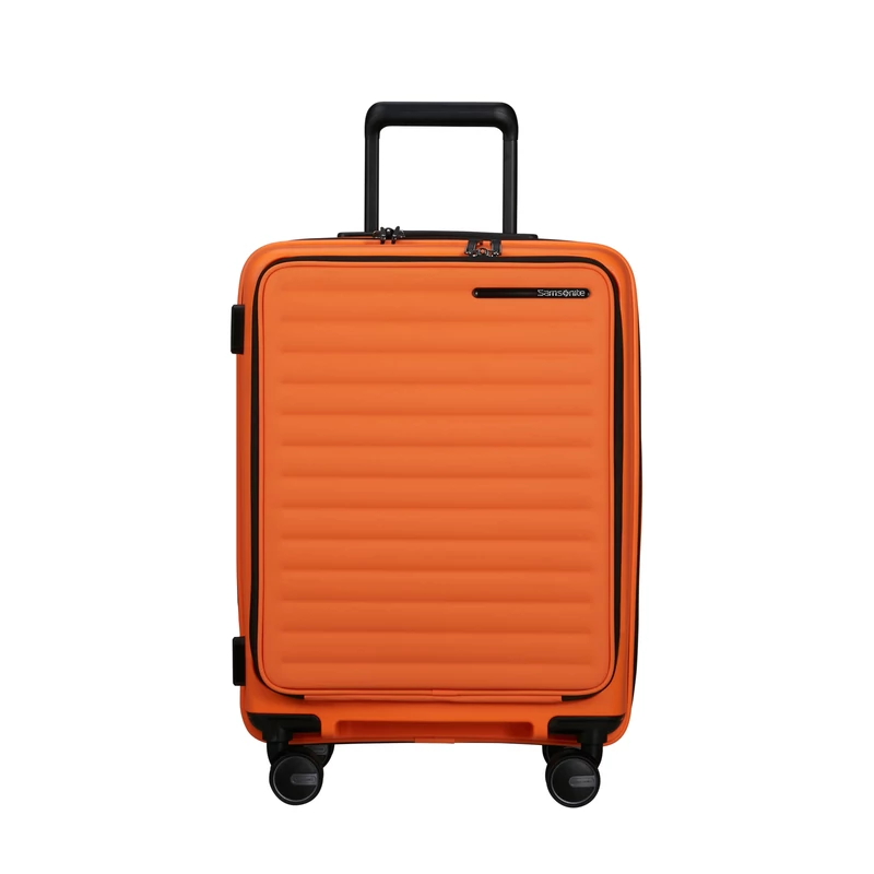 Samsonite Restackd spinner 4-kerekes keményfedeles bővíthető kabin bőrönd 55 x 40 x 23/26 cm, narancs