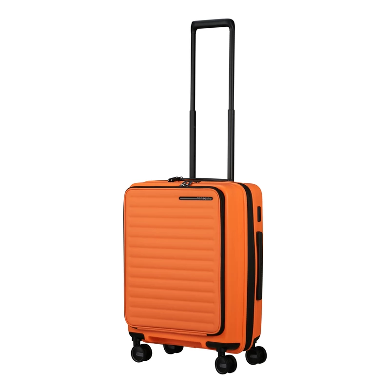 Samsonite Restackd spinner 4-kerekes keményfedeles bővíthető kabin bőrönd 55 x 40 x 23/26 cm, narancs