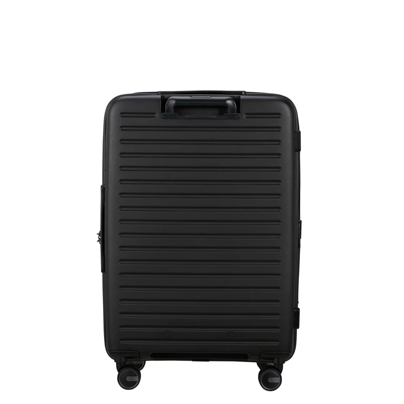 Samsonite Restackd spinner 4-kerekes keményfedeles bővíthető bőrönd 68 x 46 x 26/29cm, fekete