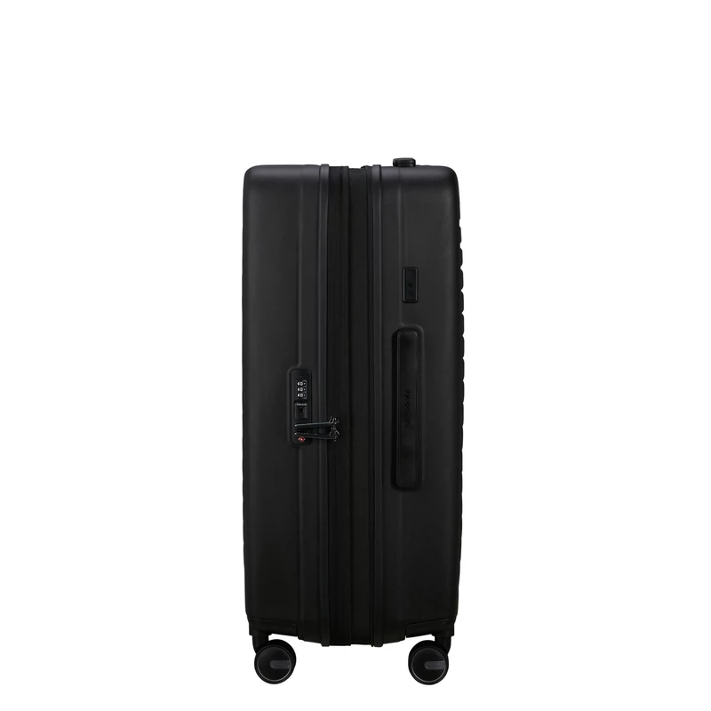 Samsonite Restackd spinner 4-kerekes keményfedeles bővíthető bőrönd 68 x 46 x 26/29cm, fekete