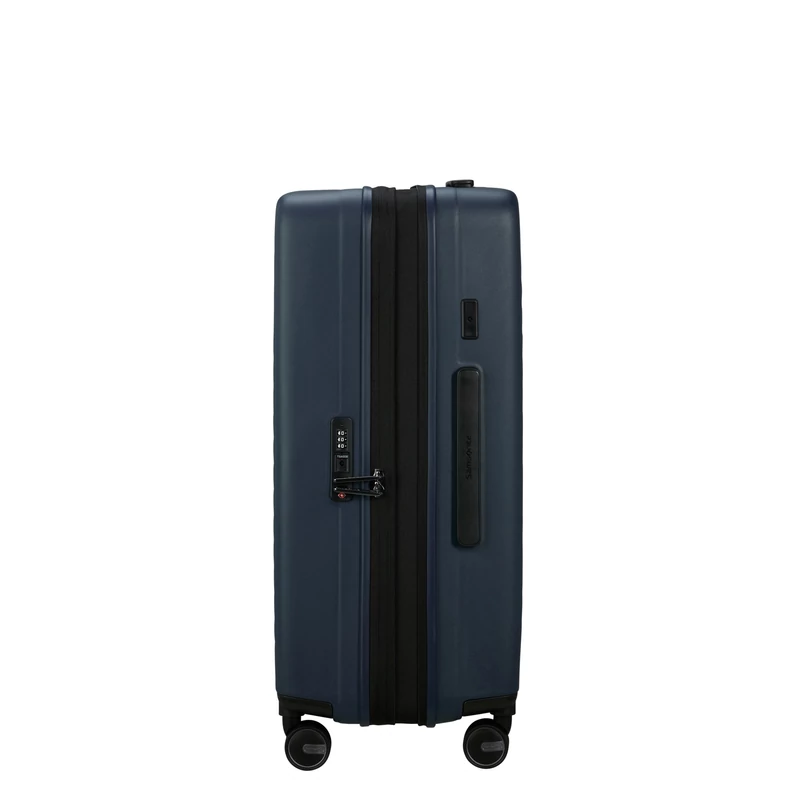 Samsonite Restackd spinner 4-kerekes keményfedeles bővíthető bőrönd 68 x 46 x 26/29cm, sötétkék