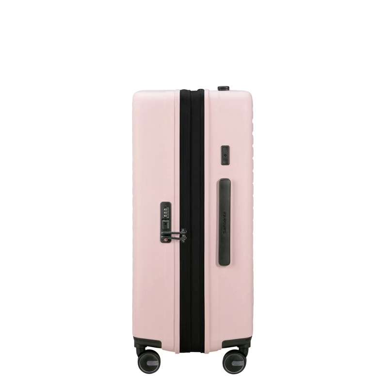 Samsonite Restackd spinner 4-kerekes keményfedeles bővíthető bőrönd 68 x 46 x 26/29cm, halvány rózsaszín