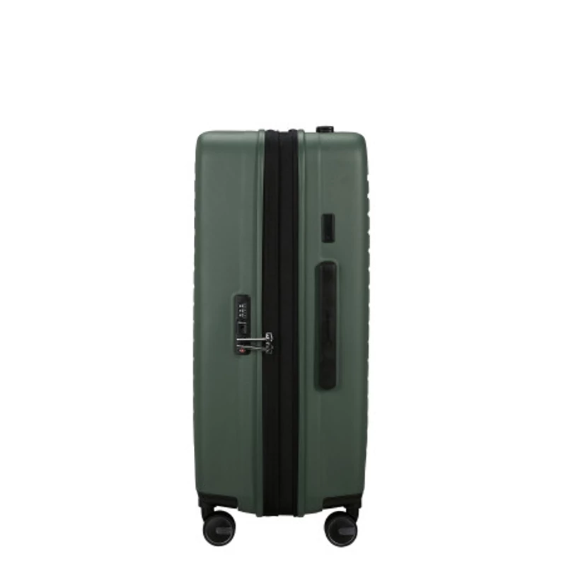 Samsonite Restackd spinner 4-kerekes keményfedeles bővíthető bőrönd 68 x 46 x 26/29cm, khaki
